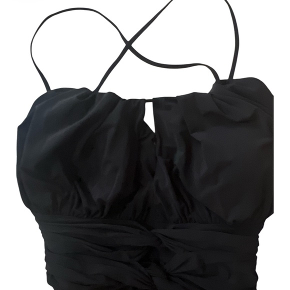 Gianni Bini Black Formal Gown Crisscross Straps Maxi Dress XS NWT - Picture 3 of 8